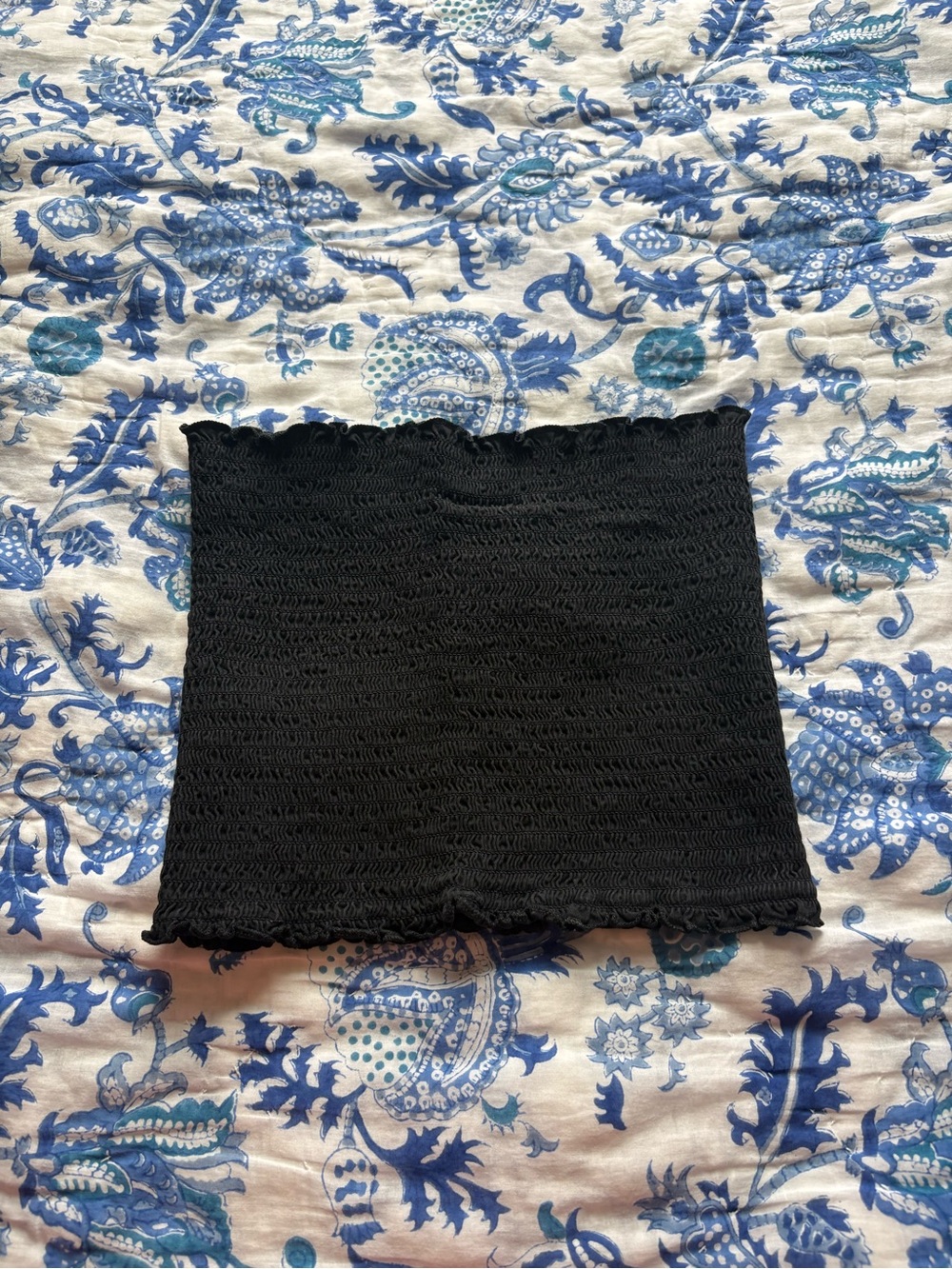 Brandy Melville Black Smocked Tube Top